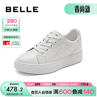 BeLLE 百丽 休闲小白鞋女2024春季新商场同款时尚百搭舒适板鞋B1N1DAM4 白色 37