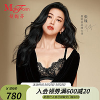 ManiForm 曼妮芬 女士无钢圈舒适聚拢内衣性感刺绣文胸软支撑胸罩 20812352 02A 撞色黑 70B 32/70B