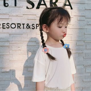 文枝 毛巾圈儿童发绳不伤发扎头绳女童发圈头饰女孩扎马尾橡皮筋花朵