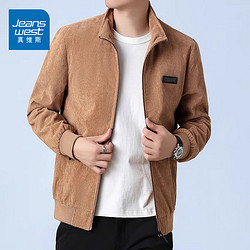 真维斯 灯芯绒外套男秋冬新款夹克男士加绒加厚休闲外套春秋男装衣服