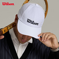 Wilson 威尔胜 官方24年新款中性经典LOGO魔术贴调节扣百搭棒球帽