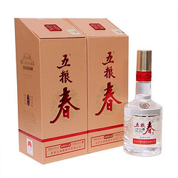 WULIANGYE 五粮液 五粮春第二代45度浓香型白酒粮食酒礼盒500ML*2瓶正品保真