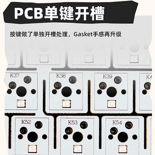 珂芝珂芝(KZZI)K75lite版有线蓝牙无线三模gasket结构82键75列PBT键帽RGB柯芝机械键盘K75Pro的姐妹版 K75Lite极昼黯黑侧刻键帽 彩虹轴