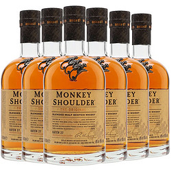 Glenfiddich 格兰菲迪 Monkey shoulder三只猴子调配麦芽苏格兰威士忌700ml×6瓶
