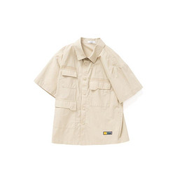 balabala 巴拉巴拉 夏季儿童衬衫短袖男童薄款工装港风时髦运动