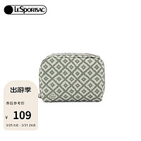 LeSportsac 乐播诗新款迷你手拿包包女格子手抓包实用化妆包礼物送女生 摩洛哥方块