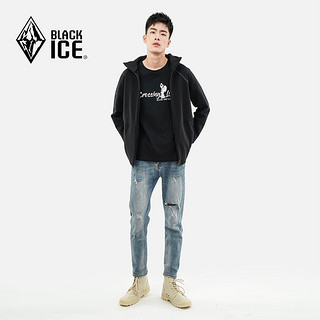 BLACKICE 黑冰 秋冬新品 黑冰户外运动连帽卫衣开衫卫衣加绒加厚休闲外套8991M