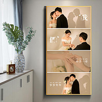 SHIGUANYOUYUE 时光有约 婚纱照精修相框挂墙结婚照片制作48加洗60寸玄关放大定制