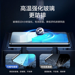闪魔 适用于VIVO iqoo neo7/neo7se钢化膜 竞速版高清蓝光防指纹防手汗手机保护膜 【增强版|双倍抗指纹】2片装+ 