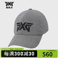 PXG 高尔夫男女同款球帽23夏季新款英伦风透气遮阳帽格纹刺绣golf球帽 PHPPU850791