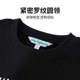 马克华菲【纯棉】短袖T恤男2024春夏新款圆领潮流印花百搭透气舒适男士T恤 105宝蓝 L