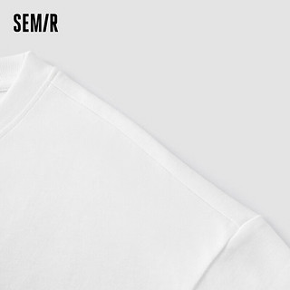 森马（Semir）短袖T恤男2024夏季宽松时尚撞色创意印花上衣复古学院风 本白10101 170/88A/M