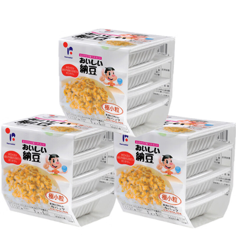 鲜大帅 山大纳豆12盒*40g 北海道拉丝即食纳豆