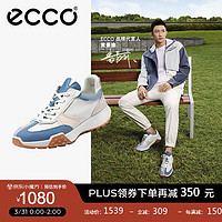 ecco 爱步 男士潮流拼色华夫鞋 525004