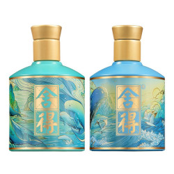 舍得江河万象新礼盒装浓香型白酒52度375ml2瓶