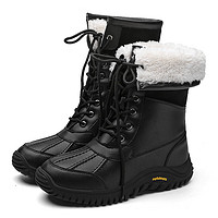 南极人东北雪地靴女款冬季防水防滑加厚保暖零下40度棉鞋 黑色 加绒加厚 40