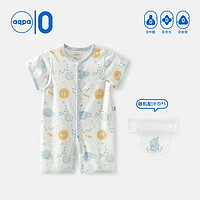 aqpa 婴儿纯棉连体衣婴幼儿爬服夏季新生宝宝衣服薄款哈衣