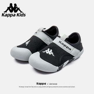Kappa Kids卡帕儿童凉鞋女童包头凉鞋夏季透气镂空沙滩鞋运动鞋男 黑色 31码/内长19.6cm适合脚长18.6cm