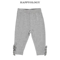 happyology英国女童打底裤女童裤子春秋季女宝宝打底裤英伦打底裤 浅灰色 59cm