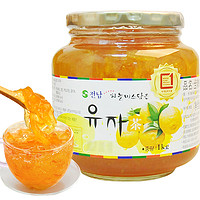 全楠 韩国原装进口全南蜂蜜柚子茶1kg冲饮果酱茶