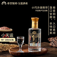 BAO LIAN 宝莲 白酒小天运四川浓香型酒 46度 纯粮食酒100ml*1瓶