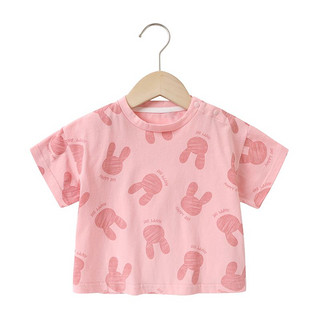 cutepanda's 咔咔熊猫 婴儿衣服休闲短袖T恤夏装男童3岁女宝宝儿童小童夏季上衣