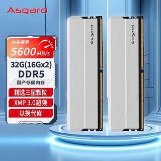 Asgard 阿斯加特 32GB(16GBx2)套装 DDR5 5600 台式机内存 海拉系列 三星颗粒