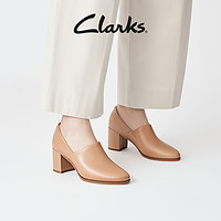 Clarks 其乐 芙蕾瓦系列女鞋春夏优雅高跟鞋复古舒适粗跟女鞋皮鞋