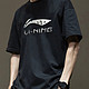  LI-NING 李宁 短袖T恤男士黑色半袖新款运动健身夏季宽松情侣纯棉休闲体恤　
