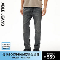 ABLE JEANS【修身裤】24春季男士修身显瘦裤子弹力牛仔裤男 陨石灰 29/30