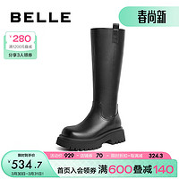 BeLLE 百丽 百搭舒适骑士靴女23冬季时尚长靴B1728DG3 黑色 35