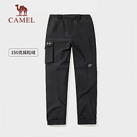 CAMEL 骆驼 抓绒卫裤宽松软壳户外防风防寒工装直筒运动长裤 A23CA49007