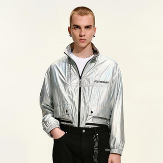 GXG 时尚感金属肌理立领短款夹克男士外套潮上衣