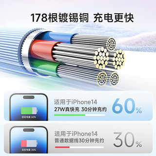 ROMOSS 罗马仕 苹果充电线 USB认证 1.2米 颜色可选