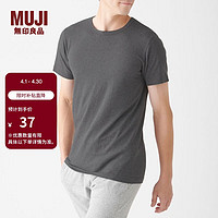 MUJI 無印良品 男式 圆领短袖T恤