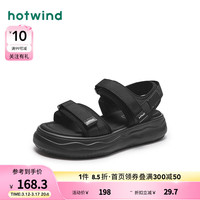 热风 hotwind2024年夏季女士时尚凉鞋 01黑色 39 39 正码