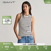 GANT甘特2024春季女士经典条纹无袖背心4200853 113白色 XL