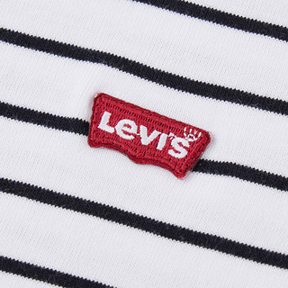 Levi's李维斯24夏季女士棉材质休闲时尚短袖T恤 黑白条纹 A9271-0002 M