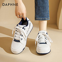 百亿补贴：DAPHNE 达芙妮 拼色小白鞋女鞋2024新款夏季透气百搭小众原创运动休闲板鞋