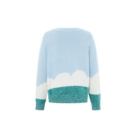 little MO&Co.奇先生妙小姐IP little moco童装24春装男女童羊毛混纺毛衣 天蓝色 110/52