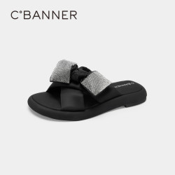 cbanner千百度外穿凉拖鞋女2023年夏季时装凉鞋踩屎感拖鞋平底休闲