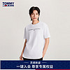 TOMMY JEANS 24春夏男装纯棉经典刺绣合身短袖T恤17993 白色YBR M（：135-150斤）