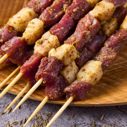 鲜京采 内蒙古孜然羊肉串净重2斤 （约50串）露营户外烧烤 京东自有品牌