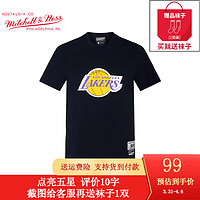 mitchell & ness 湖人队棉T恤男 NBA联名短袖