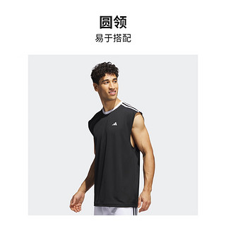 adidas速干无袖篮球运动圆领背心男装阿迪达斯IL2294 黑色 A/L