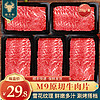 绿之邦（Luzhibang）澳洲和牛M9原切牛肉片新鲜牛肉卷肥牛雪花涮火锅烤肉食材 M9牛肉片-1000g/5盒