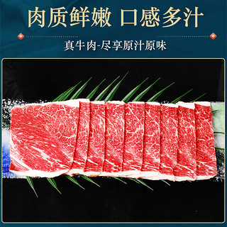 绿之邦（Luzhibang）澳洲和牛M9原切牛肉片新鲜牛肉卷肥牛雪花涮火锅烤肉食材 M9牛肉片-1000g/5盒