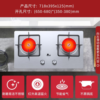 红日 JZT-EM208G 红外线双灶 天然气 燃气灶
