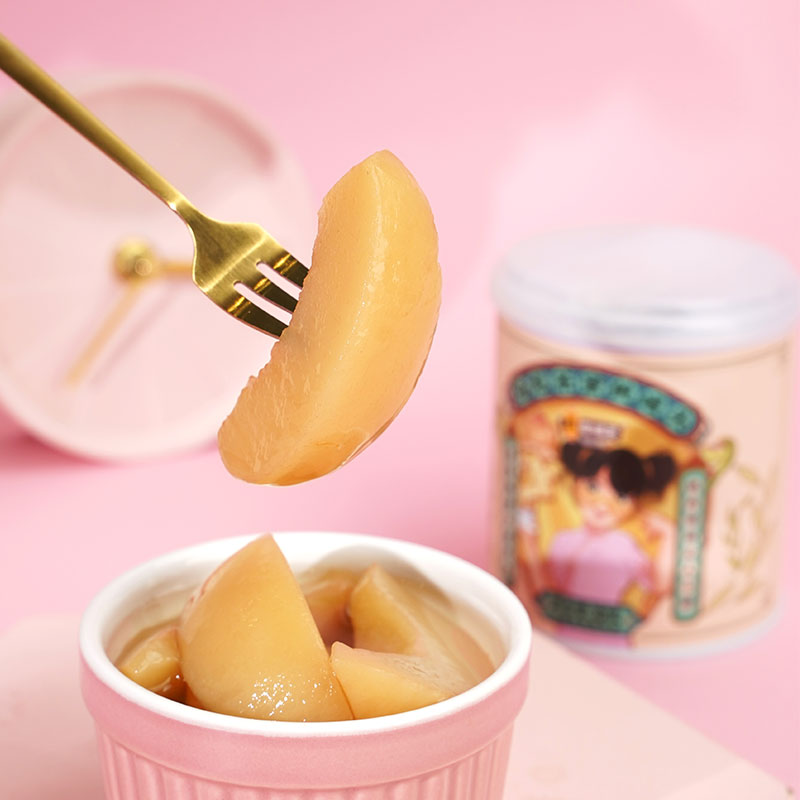 林家铺子乌龙茶蜜桃罐头300g*1罐水果罐头【淘金币】