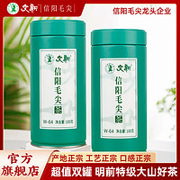 文新 春茶上市正宗文新信阳毛尖茶叶2024新茶明前特级100g*2罐